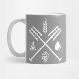 Beer Ingredients Dueling Paddles [Light] (No Outline) Mug